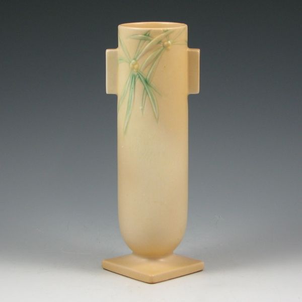 Appraisal: Roseville Dawn slender cylinder vase in light yellow Marked Roseville