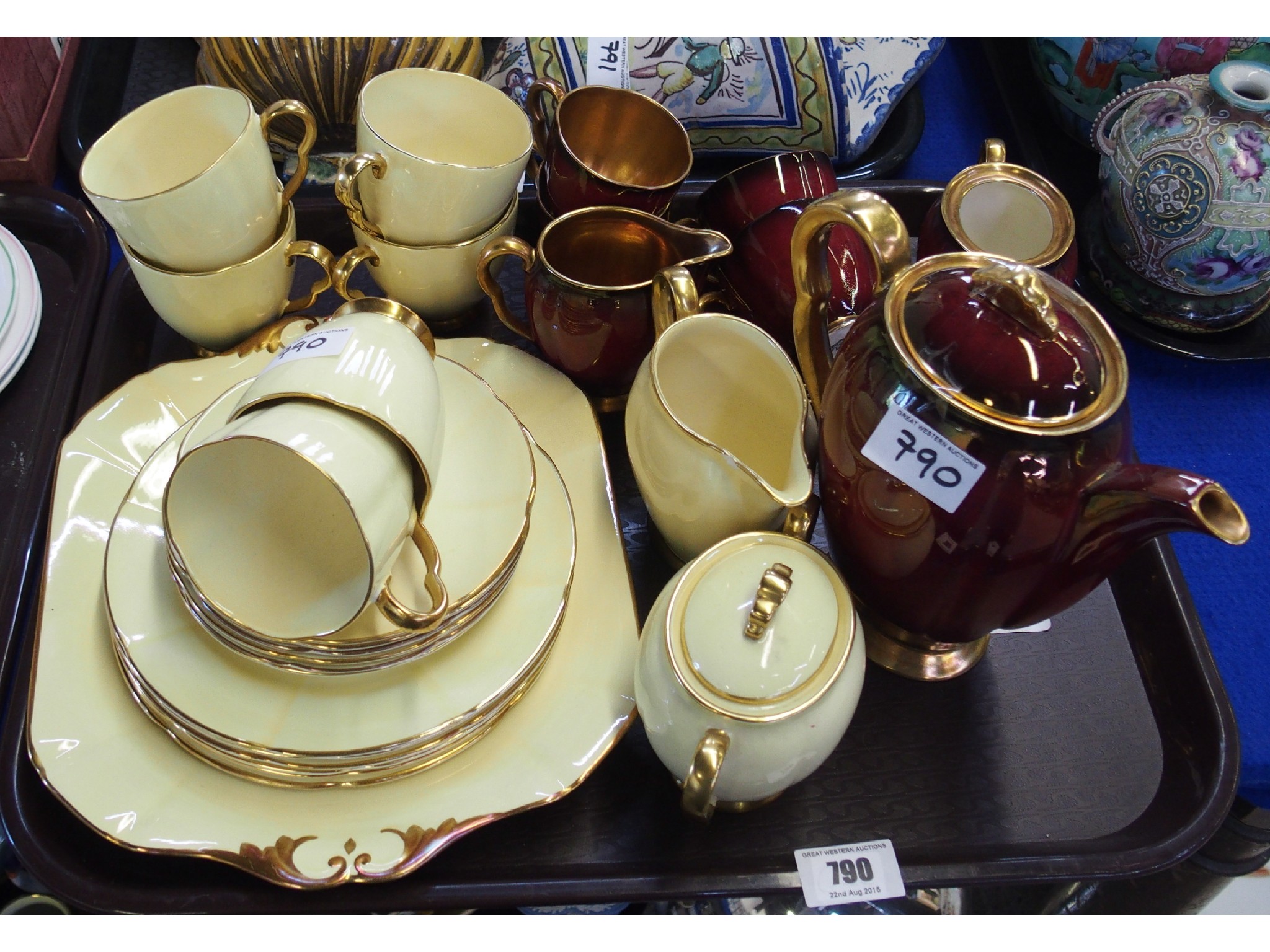 Appraisal: Tray comprising Carlton Ware tea set and a Carlton Ware