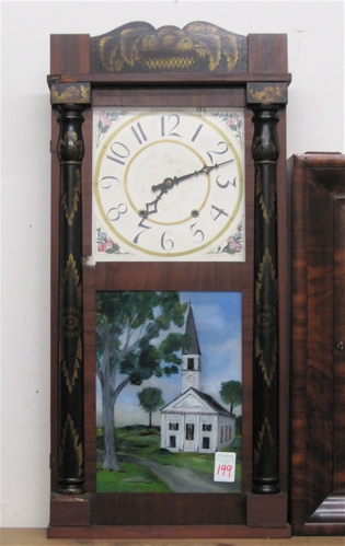 Appraisal: EMPIRE CONNECTICUT SHELF CLOCK Henry Loomis Bristol Conn c -weight