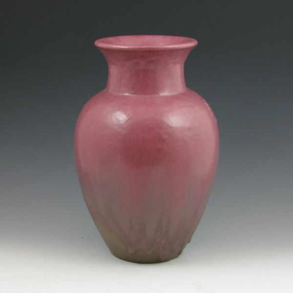 Appraisal: Fulper vase in rose matte over brown matte Marked with