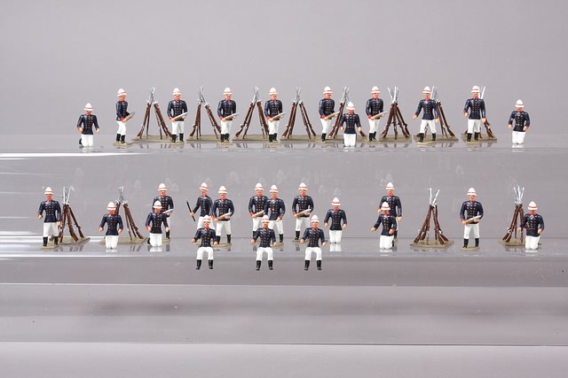 Appraisal: Lot of metal figures representing French Colonial troops together with