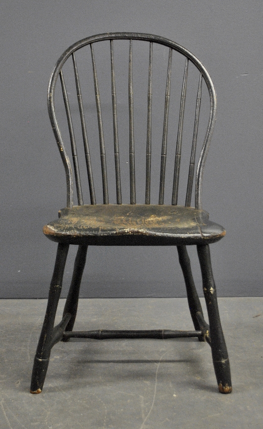 Appraisal: - Philadelphia Windsor bow-back side chair signed J John Letchworth