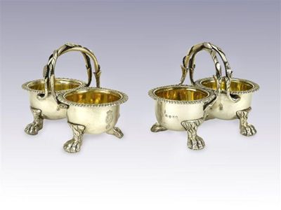 Appraisal: A pair of George III double salts on four paw