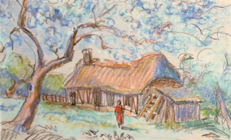 Appraisal: Paul Emile Pissarro French - Farmhouse in Spring Estimate -