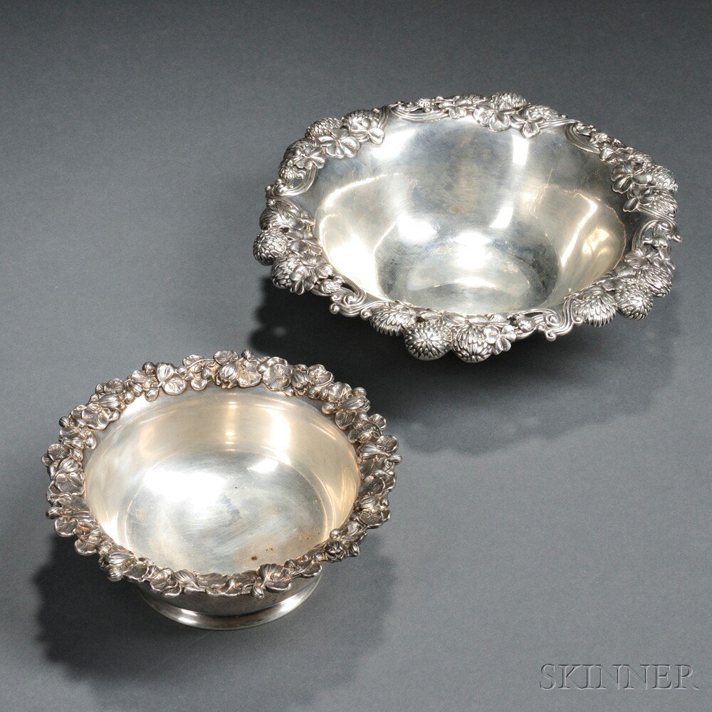 Appraisal: Two American Circular Sterling Silver Bowls one Tiffany Co -