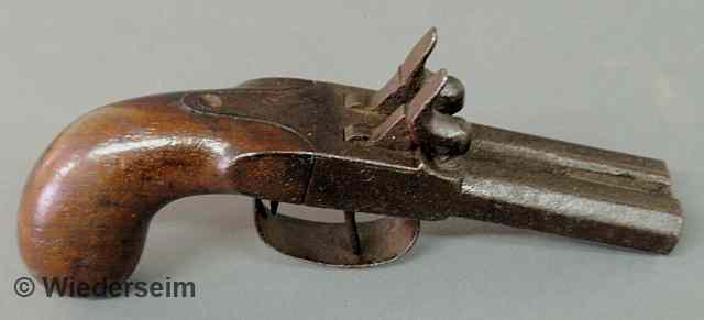 Appraisal: Double-barrel percussion pistol early th c l