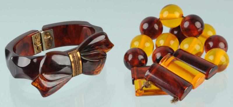 Appraisal: Lot of Bakelite Bracelets Description CORRECTION Bracelets are butterscotch and