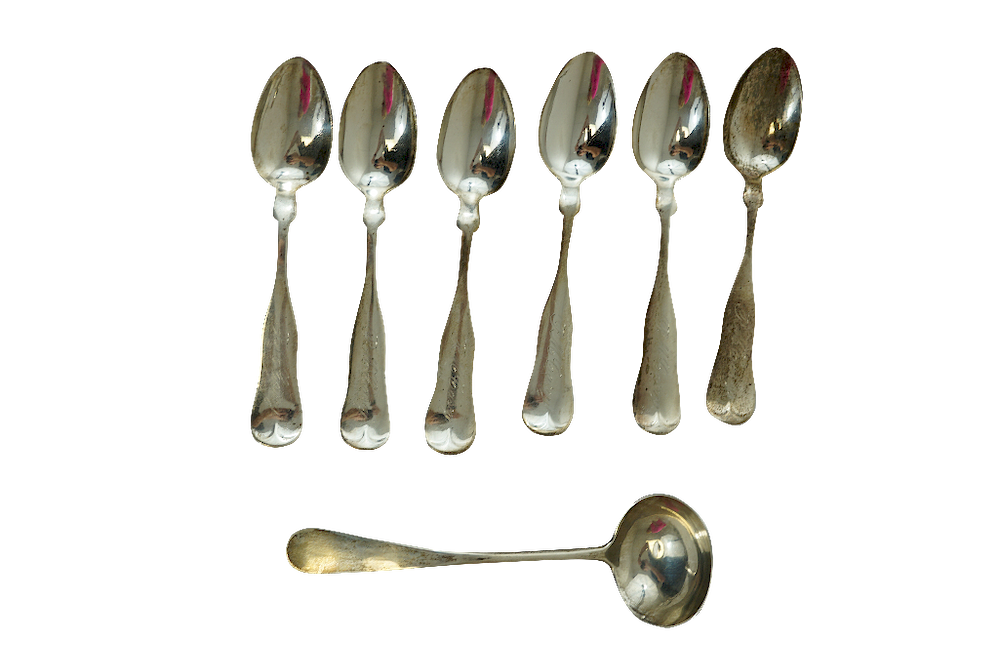 Appraisal: Ellis Gifford Sterling Silver Teaspoons Six Sterling Silver Ellis Gifford