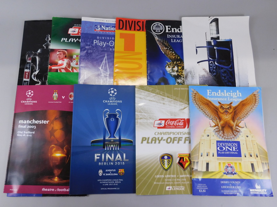 Appraisal: A collection of football programmes for play off matches to