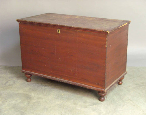 Appraisal: Pennsylvania red stained poplar blanket chest th c h w