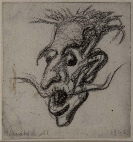 Appraisal: MARIAN KRATOCHWIL Polish - Two comical head studies for Don