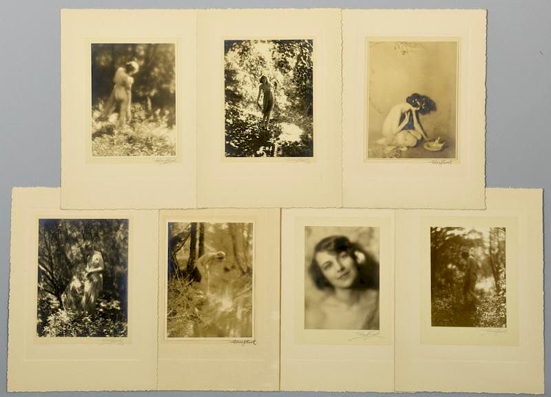 Appraisal: Charlie Cook Gelatin Prints inc Nude Seven Charles J Cook