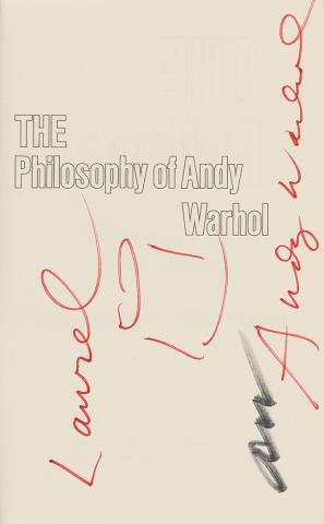 Appraisal: WARHOL ANDY The Philosophy of Andy Warhol From A to