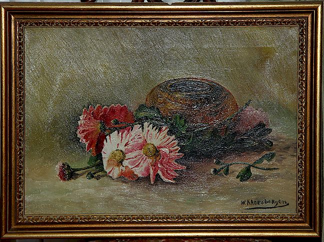 Appraisal: Floral Painting A floral still life probably Dutch by W