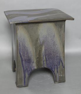 Appraisal: Eric O'Leary American th c Glazed Ceramic Side Table Glazed