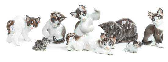 Appraisal: Sale Lot Eight Rosenthal Porcelain Figures th century each depicting