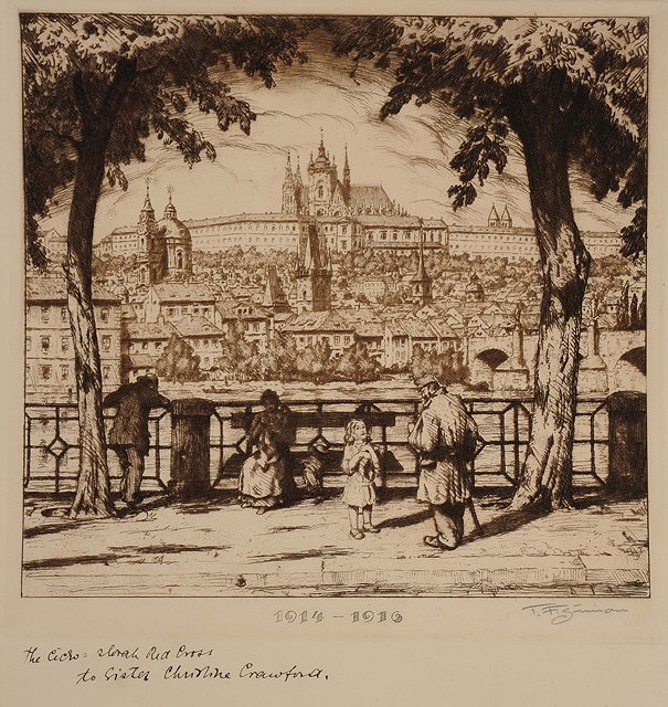 Appraisal: Tavik Frantisek Simon Czech - A view of Prague signed