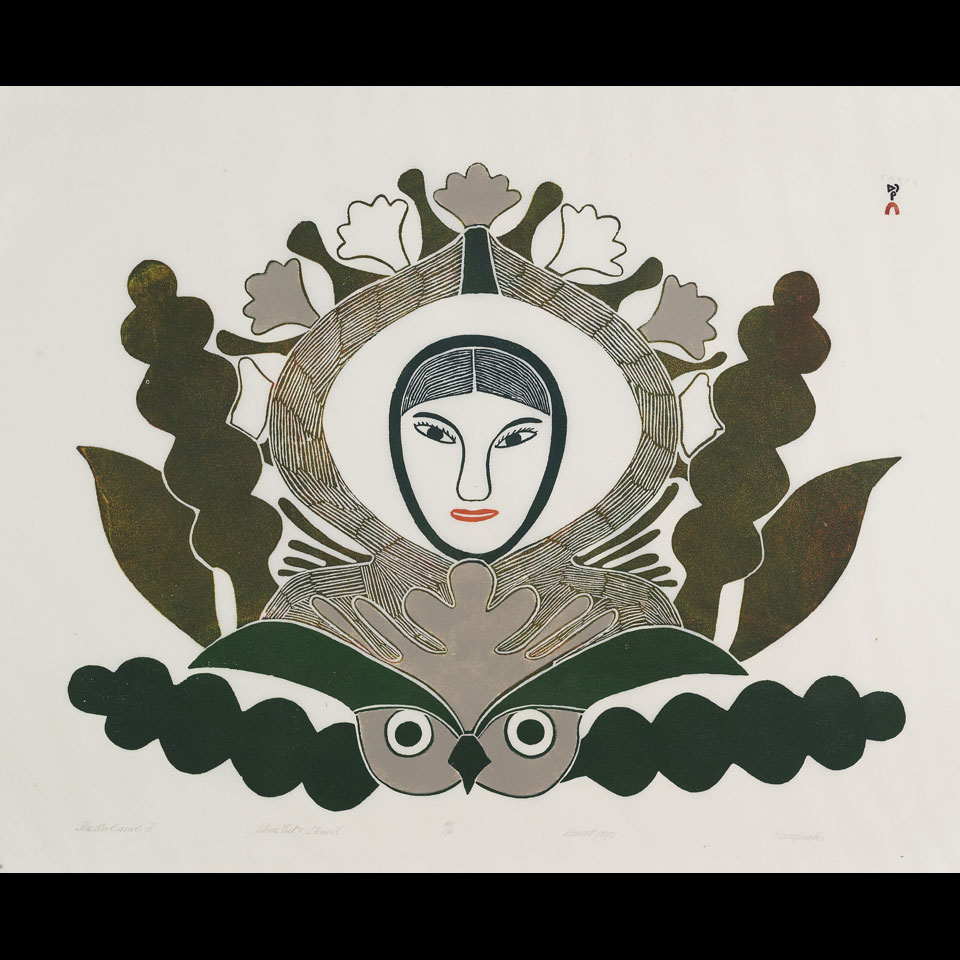 Appraisal: KENOJUAK ASHEVAK - E - Cape Dorset THE OWL AND