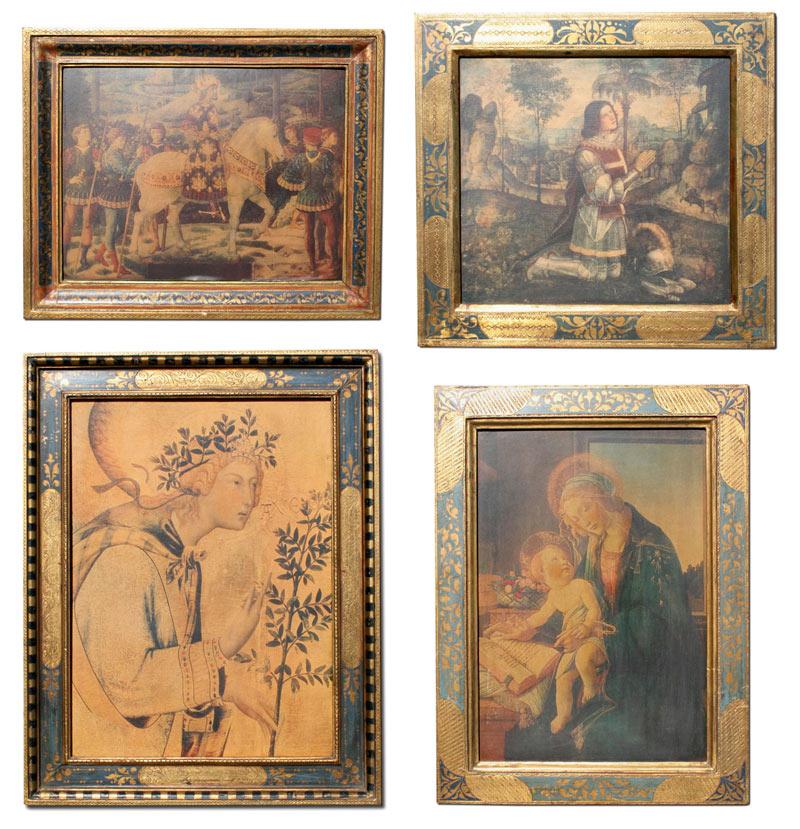 Appraisal: PIECE GILT CARVED AND EMBOSSED ITALIAN FRAME COLLECTION Each measuring