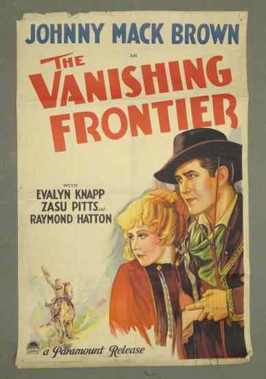 Appraisal: Early movie poster ''Johnny Mack Brown in The Vanishing Frontier''