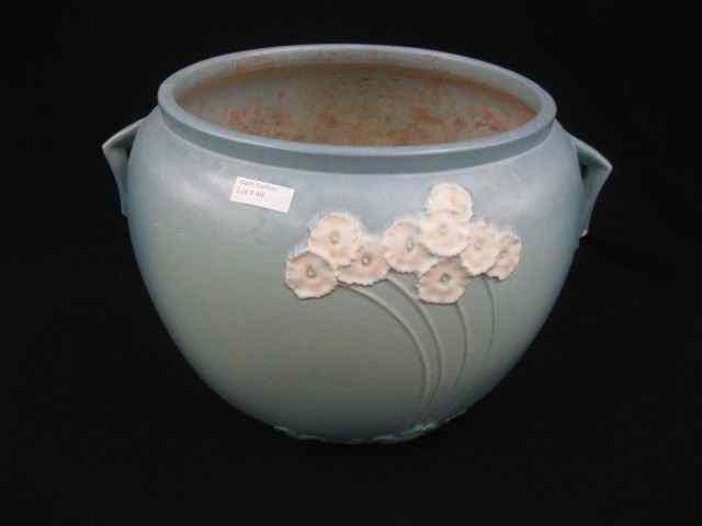 Appraisal: Roseville ''Primrose'' Art Pottery Jardiniere blue handled '' diameter ''