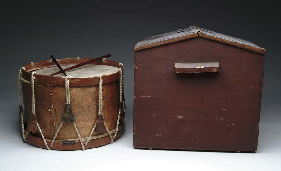 Appraisal: SNARE DRUM IN CUSTOM MADE BOX - tall - diameter