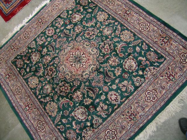 Appraisal: Oriental rug ' x ' traditional Persian design green and