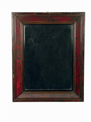 Appraisal: A rectangular wall mirror the sloping frame with tortoiseshell veneer