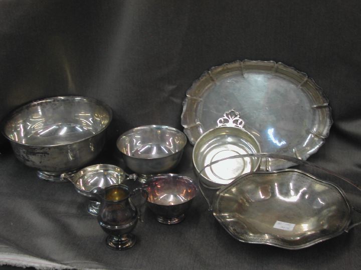 Appraisal: Interesting Eight-Piece Collection of American Sterling and Silverplate Wares comprised