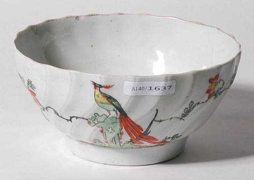 Appraisal: BOWL WITH KAKIEMON DECORATION Italy th century Spiral oval form