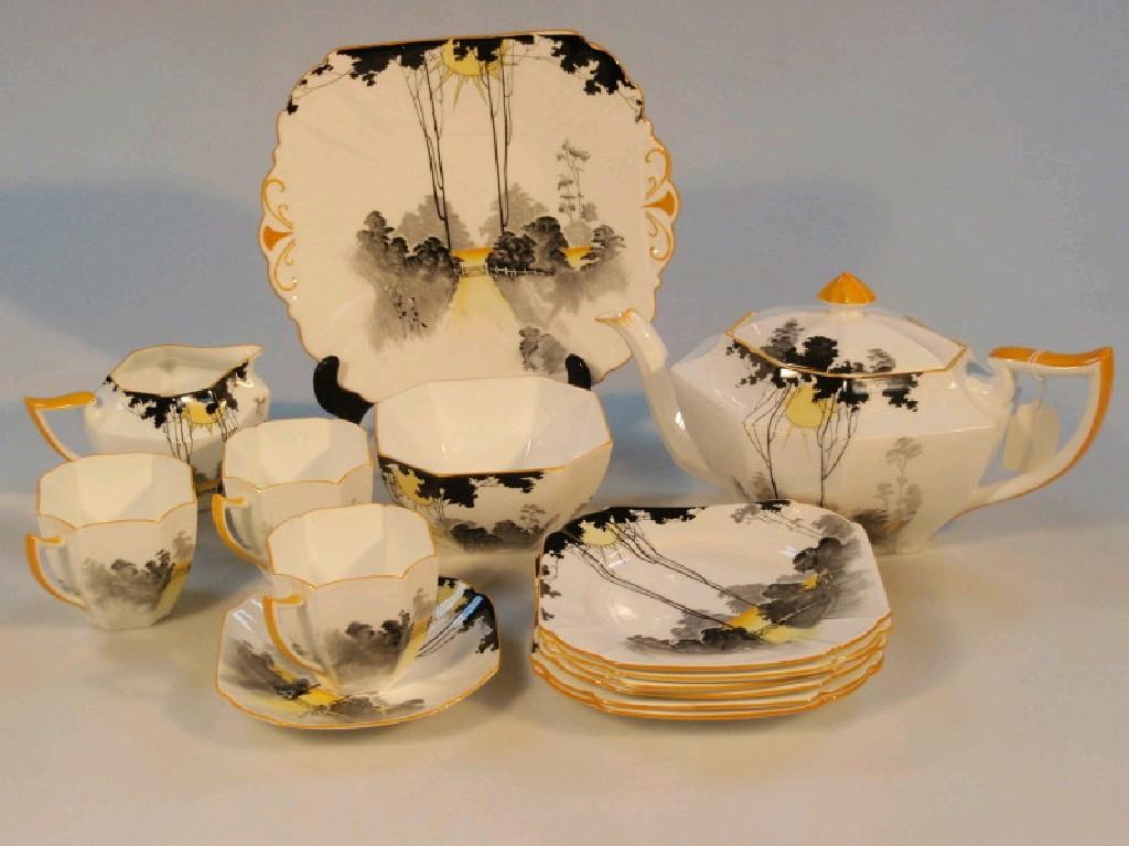 Appraisal: A Shelley part tea service Queen Anne shape decorated in