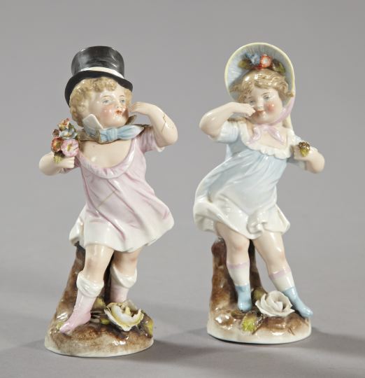 Appraisal: Two Continental Porcelain Figures first quarter th century one an