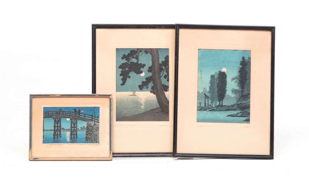 Appraisal: First half th century Signed and titled moonlight scenes Two