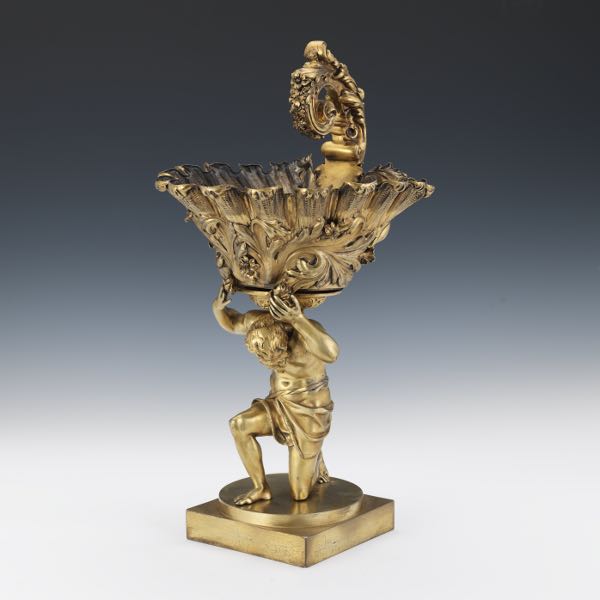 Appraisal: GEORGE IV SILVER GILT FIGURAL CENTERPIECE CHARLES FOX II LONDON