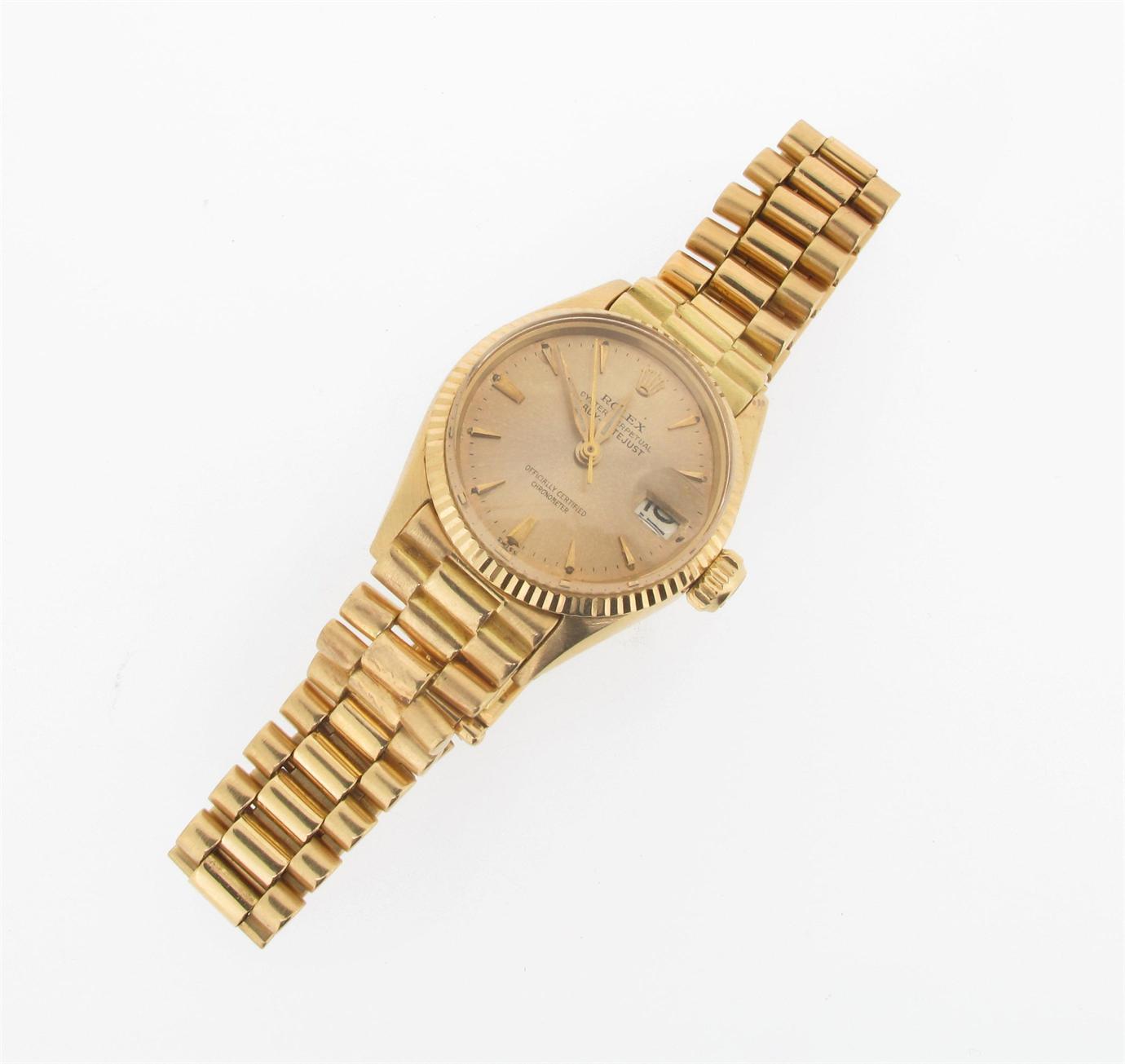 Appraisal: A lady s gold wristwatch by Rolex