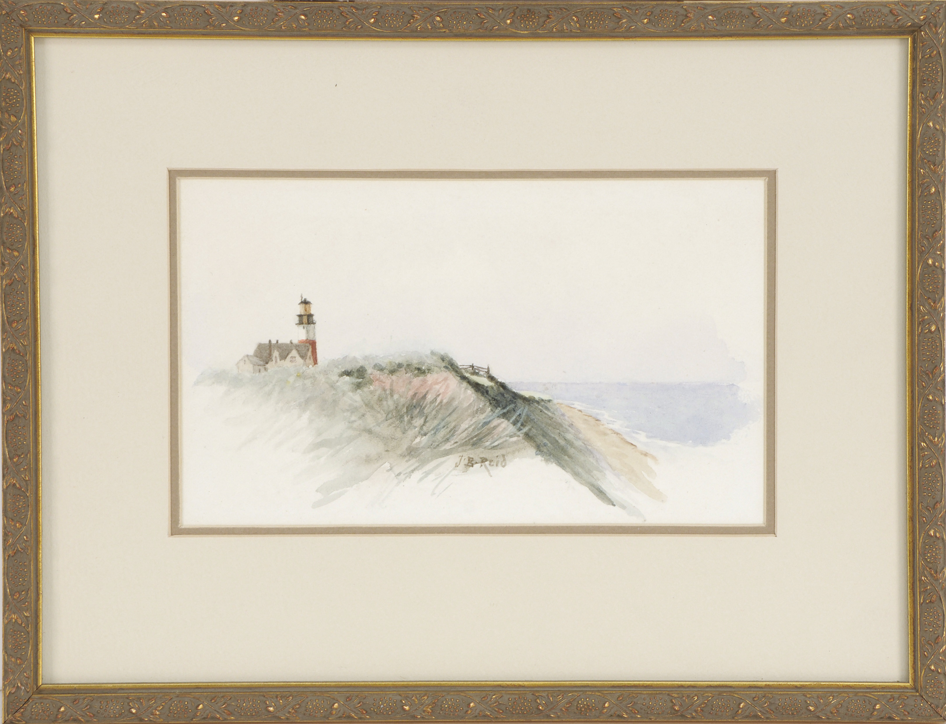 Appraisal: FRAMED WATERCOLOR UNTRACED ARTIST Depicting Gay Head Lighthouse Signed lower