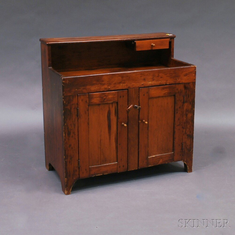 Appraisal: Country Pine Dry Sink America th century the upper section