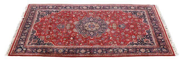 Appraisal: Hand-tied Persian Mashad rug approx 'l ' w