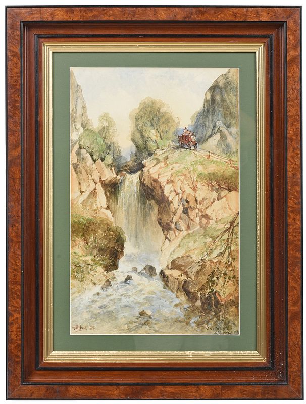 Appraisal: Andrew Melrose American - Saluda Falls Blue Ridge Mountains signed