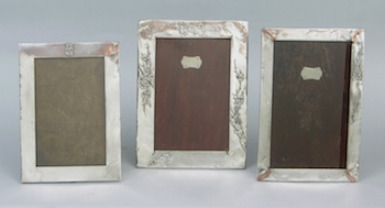 Appraisal: Three Sterling Silver Picture Frames American ca Early th Century