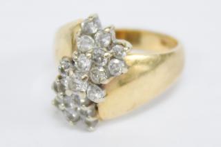 Appraisal: Woman's K Gold Diamond Ring Small diamonds forming a bow