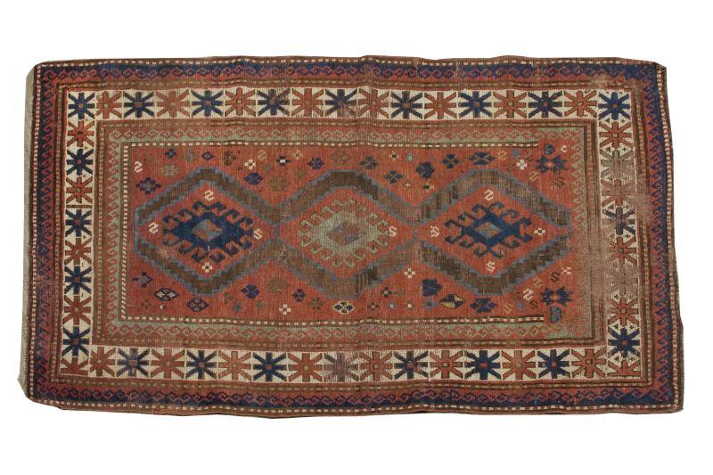 Appraisal: Two Caucasian Rugs th c one with blue field and