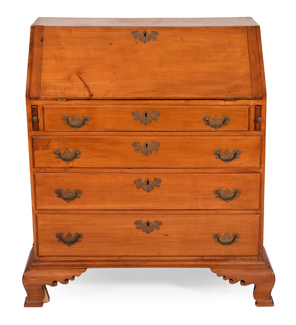 Appraisal: CHIPPENDALE SLANT-LID DESK CONNECTICUT POSSIBLY LITCHFIELD COUNTY CIRCA HEIGHT WIDTH