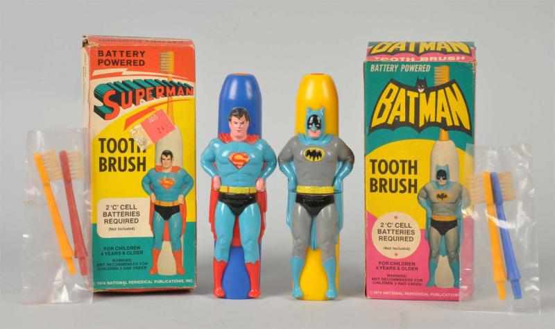 Appraisal: Lot of Battery-Powered Superhero Toothbrushes Includes both original boxes and