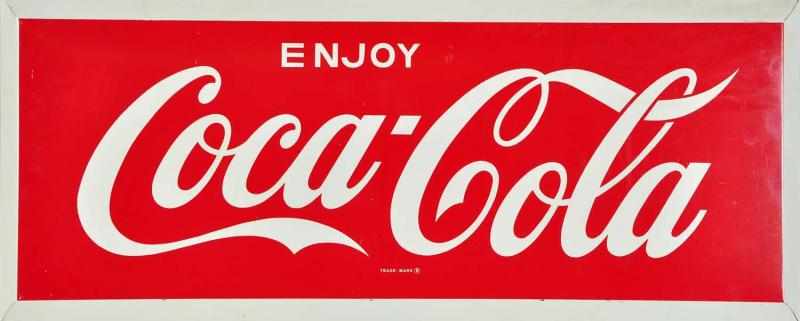 Appraisal: s- s Tin Coca-Cola Sign Description Nice heavy tin with