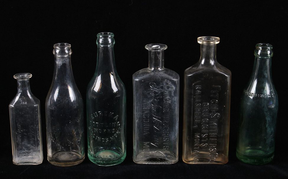 Appraisal: Mid 's Collection of Six Montana Glass Bottles Included in