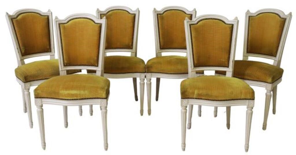 Appraisal: lot of French Louis XVI style dining chairs th c