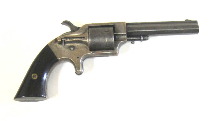 Appraisal: PLANTS MANUFACTURING CO FRONT LOADING POCKET REVOLVER caliber cup-primed ribbed