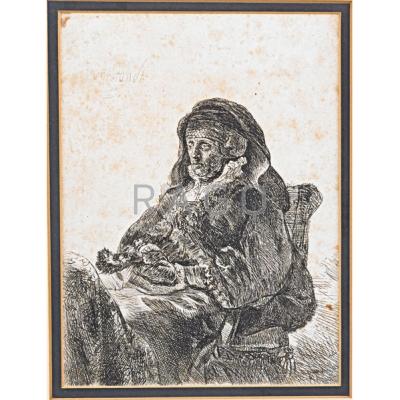 Appraisal: AFTER REMBRANDT VAN RIJN Dutch - Basan etching on paper