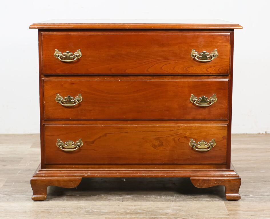 Appraisal: Leopold Stickley Original Chippendale style bachelor's chest Fayetteville NY April